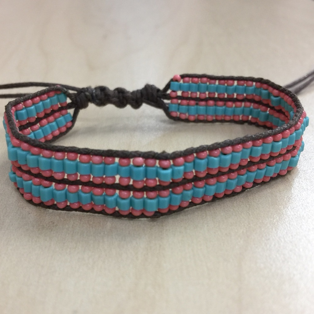 Handmade braided boho chic bracelet